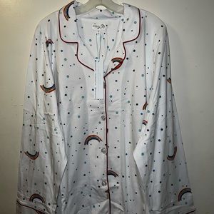 BedHead 2X White w/Red Trim 2 Piece Pajama Set